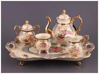 Чайный сервиз &quot;Императорский бирюзовый&quot; фарфор на 6 персон 10 предметов.