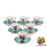 JK- 21 Чайный набор на 6 перс.&quot;Цветок Неаполя&quot;