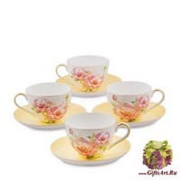 JK- 80 Чайный набор на 4 перс. &quot;Пионы&quot;