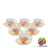 JK- 81 Чайный набор на 6 перс. &quot;Пионы&quot;