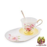 JK- 84 Чайная пара &quot;Пионы&quot;