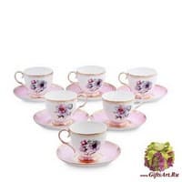 JK-123 Чайный набор на 6 перс. &quot;Цветок Неаполя&quot;