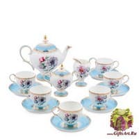 JK-131 Чайный сервиз 15 пр. на 6 перс. &quot;Цветок Неаполя&quot;