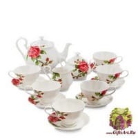 JS-07 Чайный сервиз на 6 персон &quot;Роза Рафаэлло&quot;
