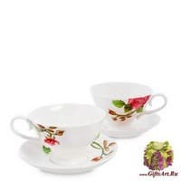 JS-08 Чайный набор на 2 перс. &quot;Роза Рафаэлло&quot;