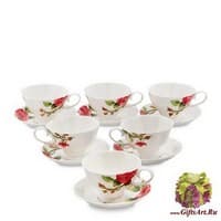 JS-09 Чайный набор на 6 перс. &quot;Роза Рафаэлло&quot;