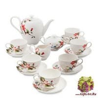 JS-24 Чайный сервиз на 6 персон &quot;Райская птица&quot;
