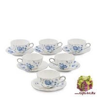 JS-32 Чайный набор на 6 перс. &quot;Голубая бабочка&quot;