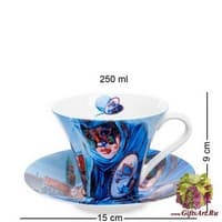 CN-22 Чашка с блюдцем &quot;Венецианские маски&quot; 250 мл
