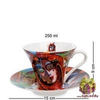 CN-23 Чашка с блюдцем &quot;Венецианские маски&quot; 250 мл