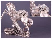 Статуэтка &quot;Ягуар атакует с лошади&quot; от Linea Argenti Высота 30 см