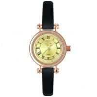 Часы золотые женские с фианитами Ника Фиалка 0315.2.1.41