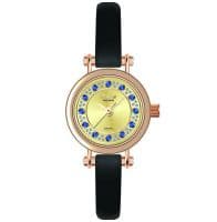 Часы золотые женские с фианитами Ника Фиалка 0315.2.1.46