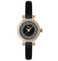 Часы золотые женские с фианитами Ника Фиалка 0315.2.1.56