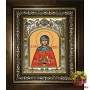 Икона освященная &quot;Анастасия Патрикия, Александрийская, пустынница преподобная&quot;, дерево, серебро 925, в деревянном киоте 20x24 см, купить по низкой цене, 20x24 см