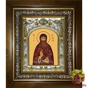 Икона освященная &quot;Евфимий Суздальский чудотворец,преподобный архимандрит&quot;, 14x18 см, в деревянном киоте 20x24 см, 20x24 см