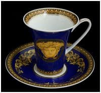 Эксклюзивная кофейная пара MEDUSA BLUE Медуса блю фарфор Rosenthal Versace