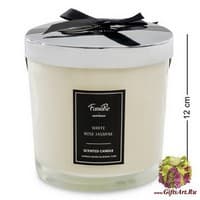 KV-18 Свеча в стекле с крышкой &quot;Белая роза и жасмин&quot;