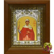 Икона освященная &quot;Ника Коринфская мученица&quot;, 14x18 см, в деревянном киоте 20x24 см, 20x24 см