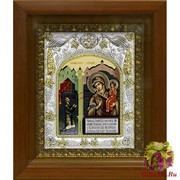 Икона освященная &quot;Божия Матерь Нечаянная Радость&quot;, в киоте 20x24 см, 20x24 см