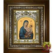 Икона освященная &quot;Божия Матерь&quot;, 14x18 см, в деревянном киоте 20x24 см, 20x24 см