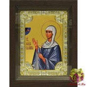 Икона освященная &quot;Галина Коринфская мученица&quot;, 18x24 см, со стразами, в деревянном киоте 24x30 см, 24x30 см