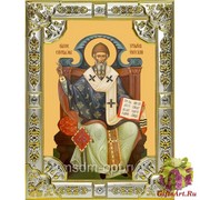 Икона освященная &quot;Спиридон Тримифунтский святитель&quot;, 18x24 см со стразами, 18x24 см