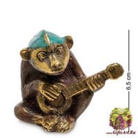 24-005 Фигура Обезьяна &quot;Игра на ситаре&quot; бронза