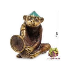 24-006 Фигура Обезьяна &quot;Игра на саксофоне&quot; бронза