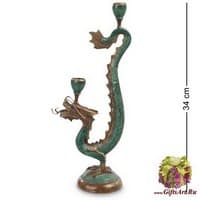 24-045 Фигура-подсвечник &quot;Дракон&quot; бронза