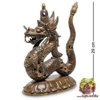 24-074 Фигура-подсвечник &quot;Дракон&quot; бронза