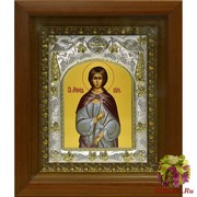 Икона освященная &quot;Вера Римская мученица&quot;, 14x18 см, в деревянном киоте 20x24 см, 20x24 см