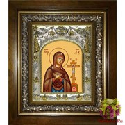 Икона освященная &quot;Ахтырская икона Божией Матери&quot;, 14x18 см, в деревянном киоте 20x24 см, 20x24 см