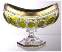 Ваза фруктовница хрустальная Антик Длина 21 см Арнштад Arnstadt Kristalll Немецкий хрусталь