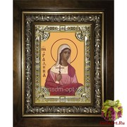 Икона освященная &quot;Галина Коринфская мученица&quot;, 18x24 см, со стразами, в деревянном киоте 24x30 см, 24x30 см