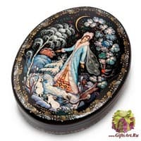 ШК-45/ 1 Шкатулка Холуй &quot;Снегурочка&quot; Столярова