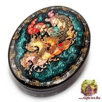 ШК-45/ 5 Шкатулка Холуй &quot;Тройка&quot; Столярова