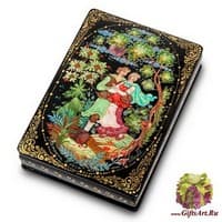 ШК-75/ 3 Шкатулка Холуй &quot;Встреча в лесу&quot; исп. Иванов