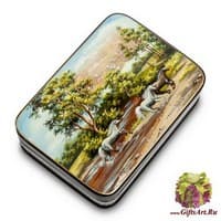 ШК-55/33 Шкатулка  &quot;Летний пейзаж&quot; исп. Белова