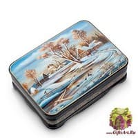 ШК-55/30 Шкатулка  &quot;Пейзаж&quot; исп. Белова