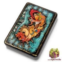 ШК-75/17 Шкатулка Холуй &quot;Тройка&quot; Петров