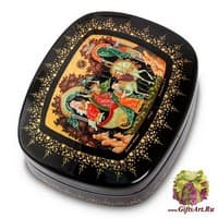 ШК-30/41 Шкатулка Холуй &quot;Золотой петушок&quot; Захарова