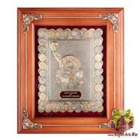 ПК-129 Панно &quot;Рог Изобилия - монеты&quot; 29х33