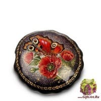 ШК-30/61 Шкатулка Холуй &quot;Павлиний глаз&quot; исп. Николаева