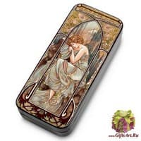 ШК-55/27 Шкатулка &quot;Ночной отдых&quot; Альфонс Муха, исп. Маркова
