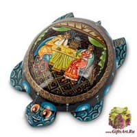 ШК-15/ 9 Шкатулка Палех &quot;Черепаха&quot; - Вариант A