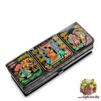 ШК-85/13 Шкатулка Палех &quot;Сказка о спящей царевне&quot; С.М. 18x6,5