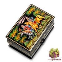 ШК-85/10 Шкатулка Палех &quot;Соколиная охота&quot; С.М.