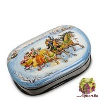 ШК-80/ 1 Шкатулка  &quot;Тройка&quot; 10х6,5 Мухин