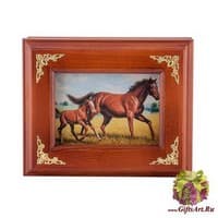ПК- 25 Ключница &quot;Лошади&quot; мал. 25х21